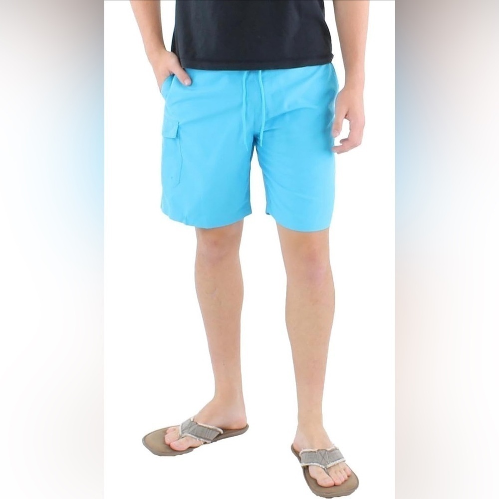 Club Room Men's Blue Board Shorts Swim Trunks - Size Small